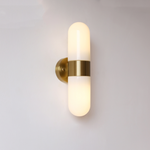 Vertical Capsule Glass Wall Sconce