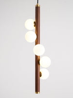Vertical Orb Timber Pendant Lamp