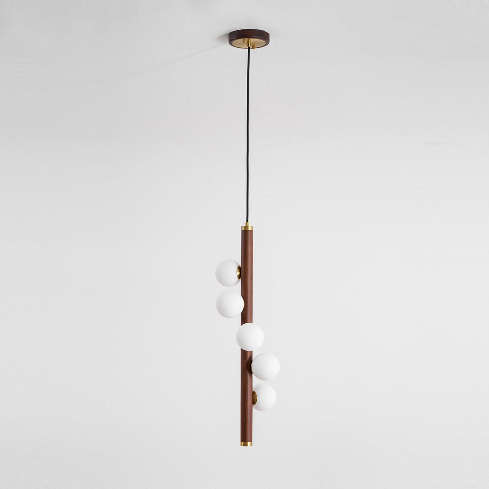 Vertical Orb Timber Pendant Lamp