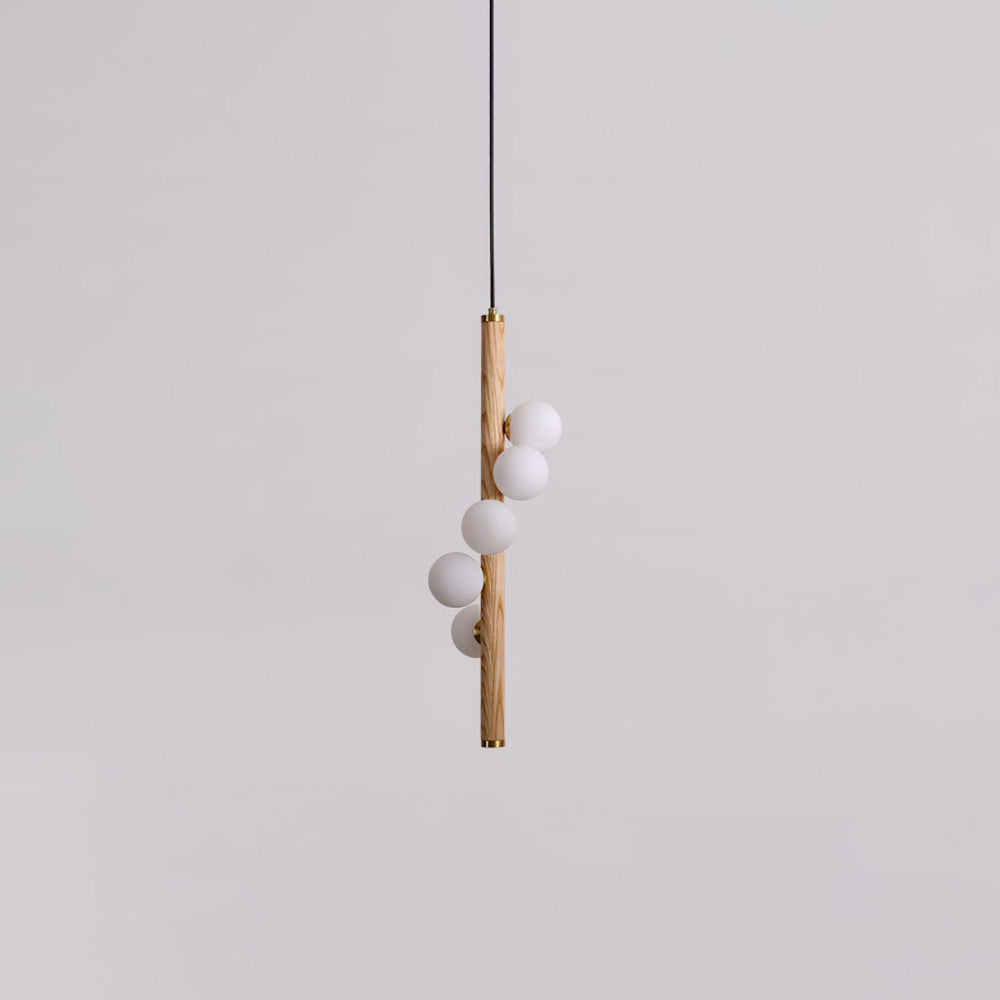 Vertical Orb Timber Pendant Lamp