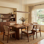 Walnut Arc Linear Pendant Lamp
