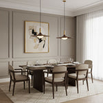 Walnut Wood Dish Pendant Light