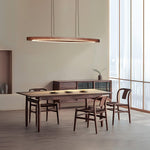 Walnut Arc Linear Pendant Lamp