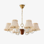 Walnut Fabric Chandelier