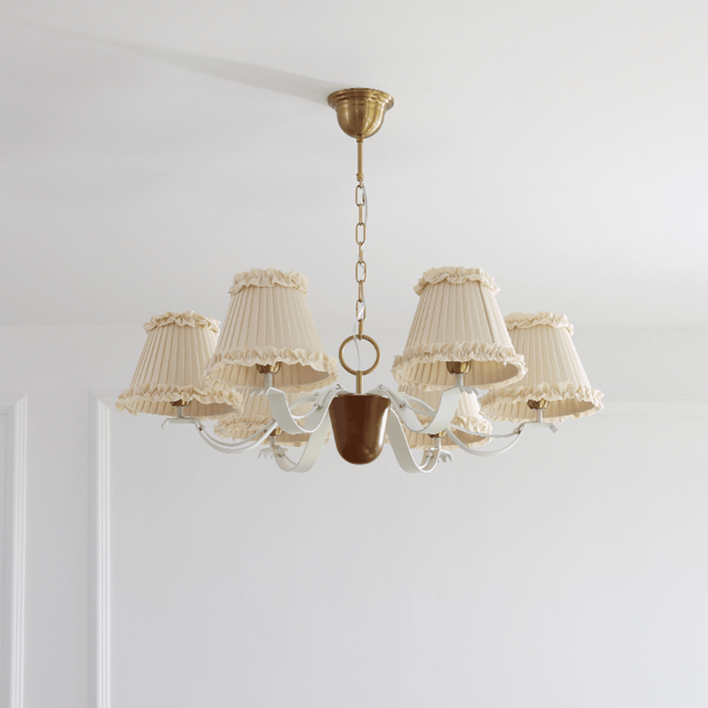 Walnut Fabric Chandelier