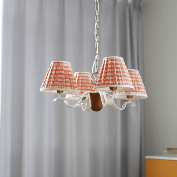 Walnut Fabric Chandelier