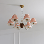 Walnut Fabric Chandelier