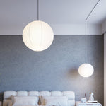 Japanese Paper Pendant Swag Light (black plug wire)
