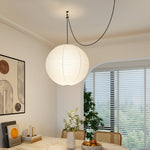 Kozo Paper Globe Swag Pendant (white plug wire)