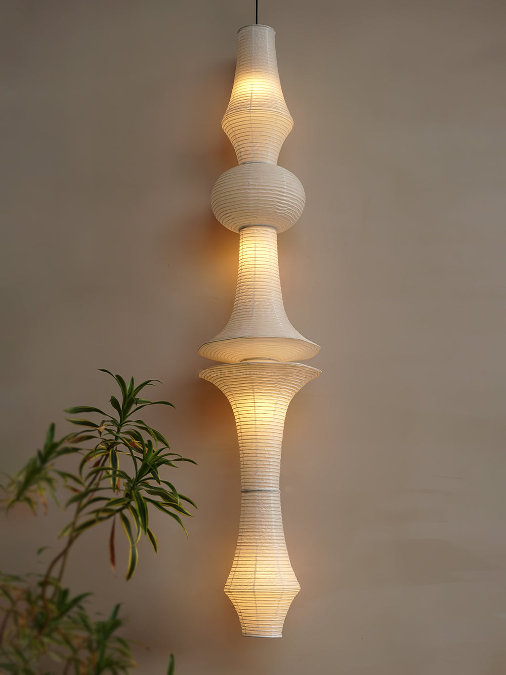 Washi Paper E Pendant Light
