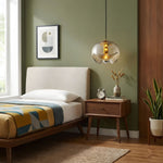Wave Pendant Light – Modern Curved Glass Ceiling Fixture