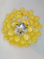 Wave Yellow Glass Chandelier