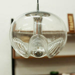 Wave Pendant Light – Modern Curved Glass Ceiling Fixture