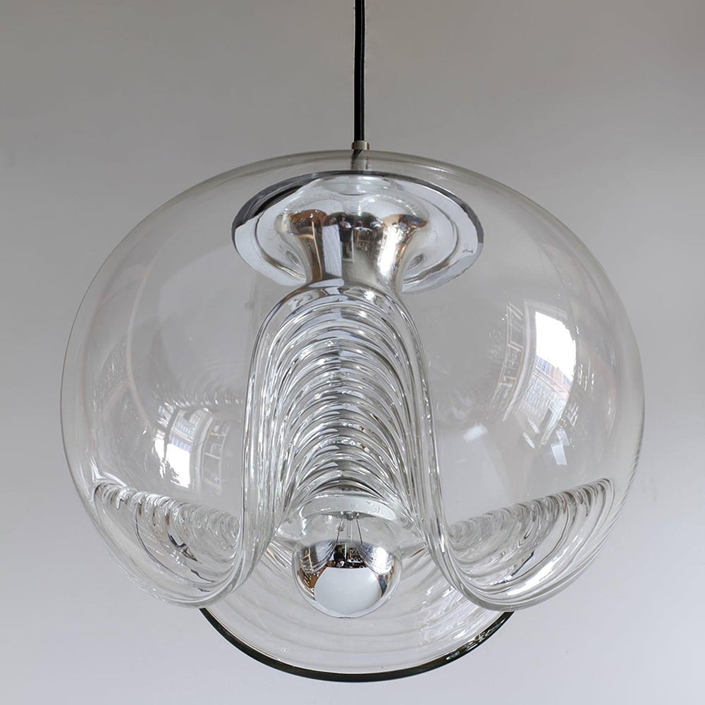 Wave Pendant Light – Modern Curved Glass Ceiling Fixture