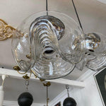Wave Pendant Light – Modern Curved Glass Ceiling Fixture