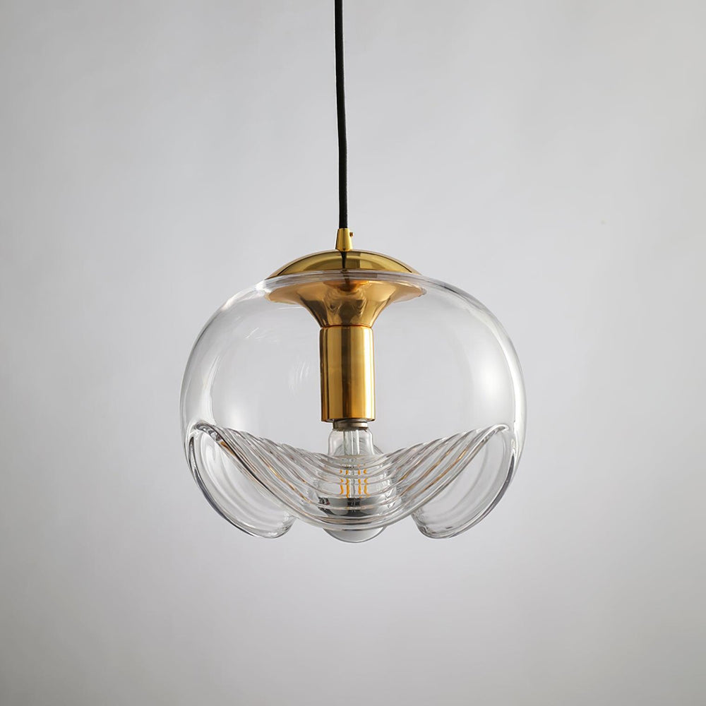 Wave Pendant Light – Modern Curved Glass Ceiling Fixture