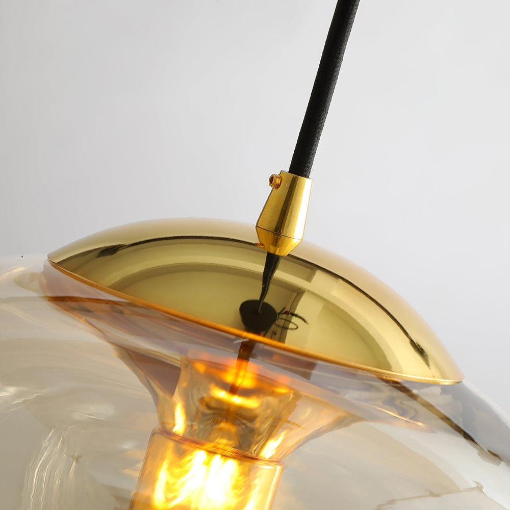 Wave Pendant Light – Modern Curved Glass Ceiling Fixture