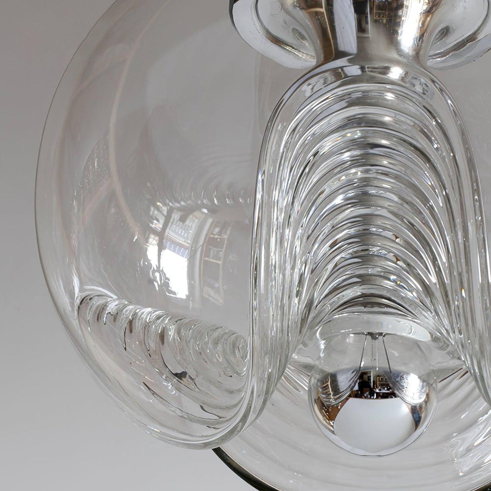 Wave Pendant Light – Modern Curved Glass Ceiling Fixture