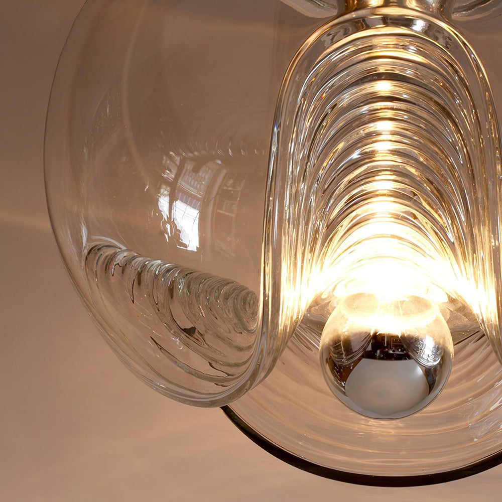 Wave Pendant Light – Modern Curved Glass Ceiling Fixture