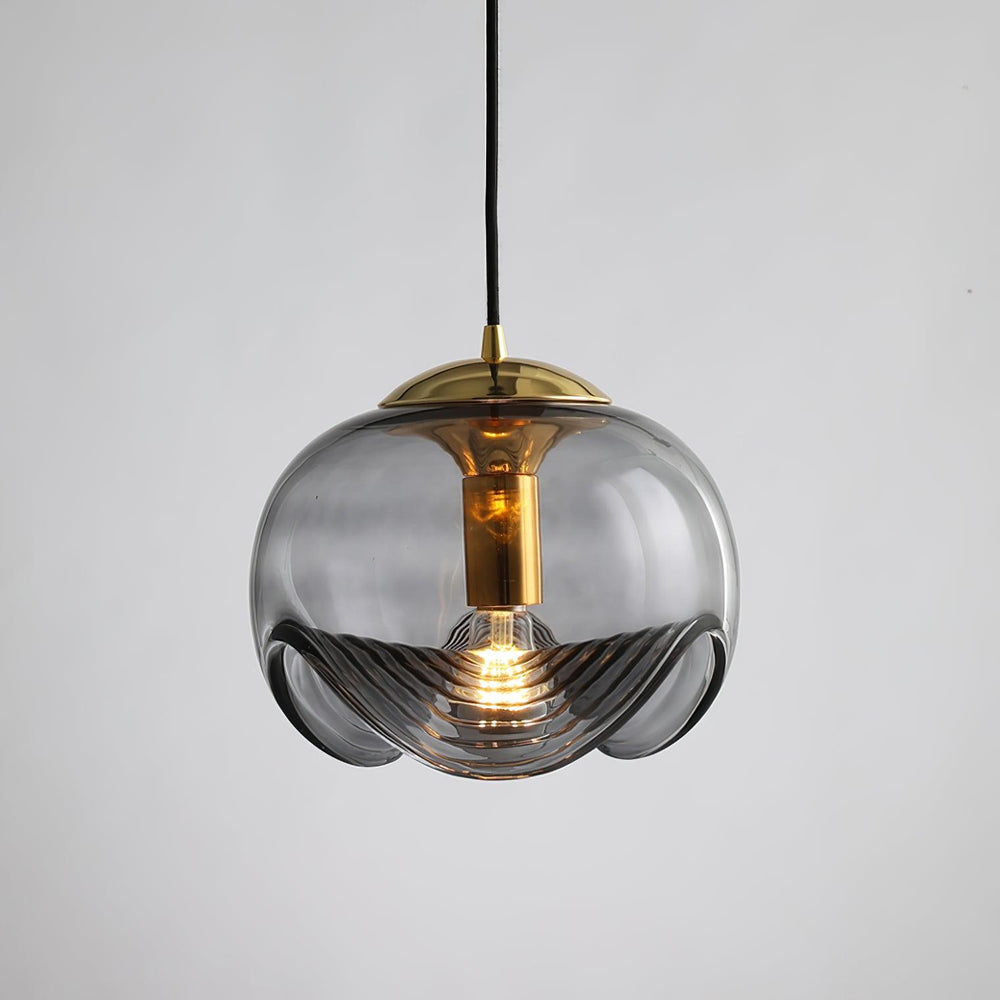 Wave Pendant Light – Modern Curved Glass Ceiling Fixture