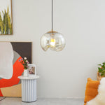Wave Pendant Light – Modern Curved Glass Ceiling Fixture