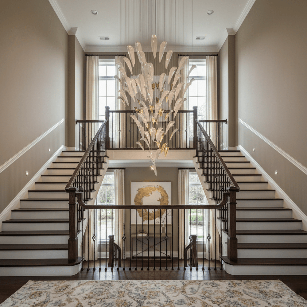 White Feather Art Deco Customize Chandelier