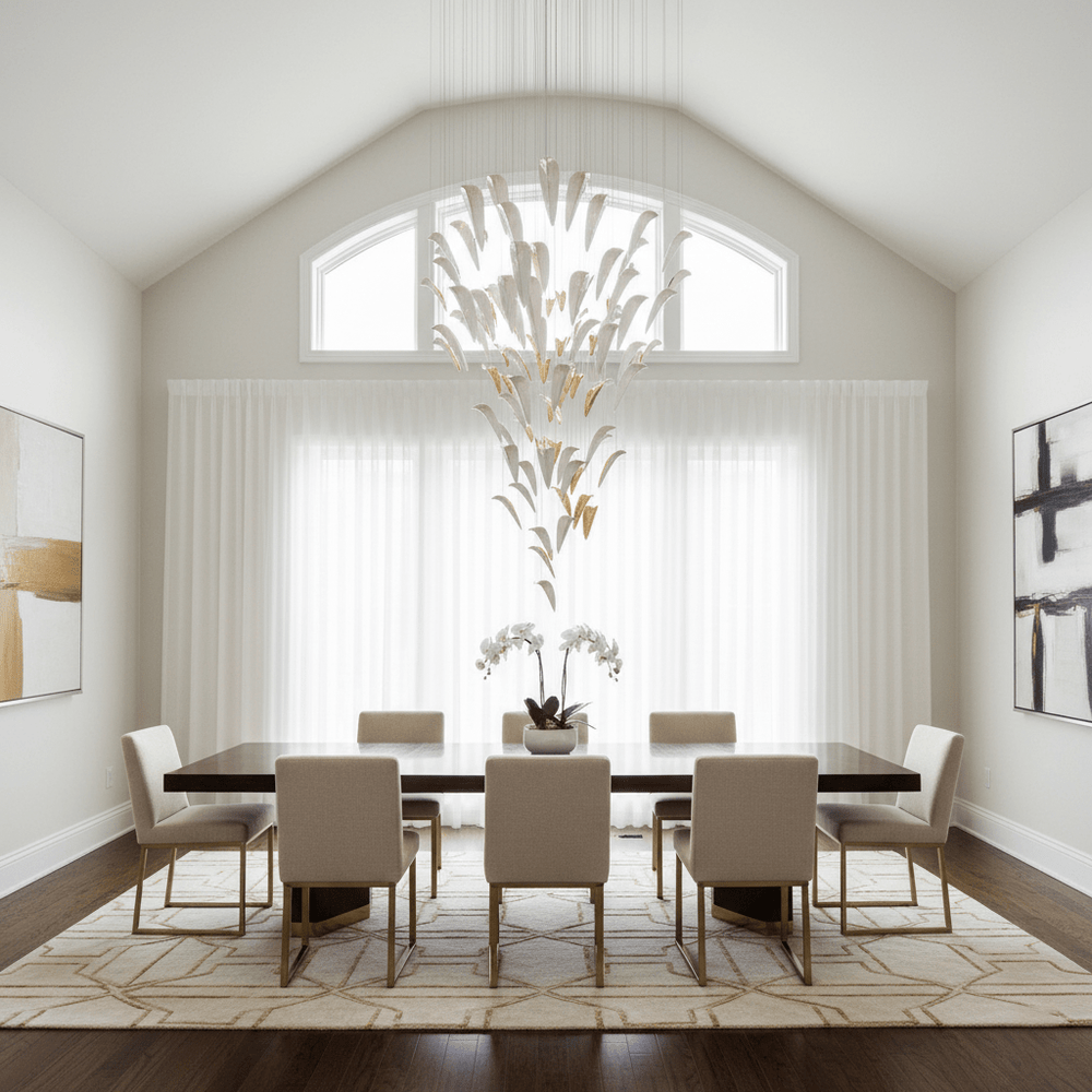 White Feather Art Deco Customize Chandelier
