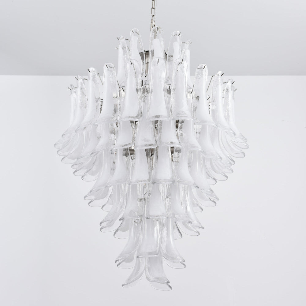 White Cloud Glass Petals Chandelier