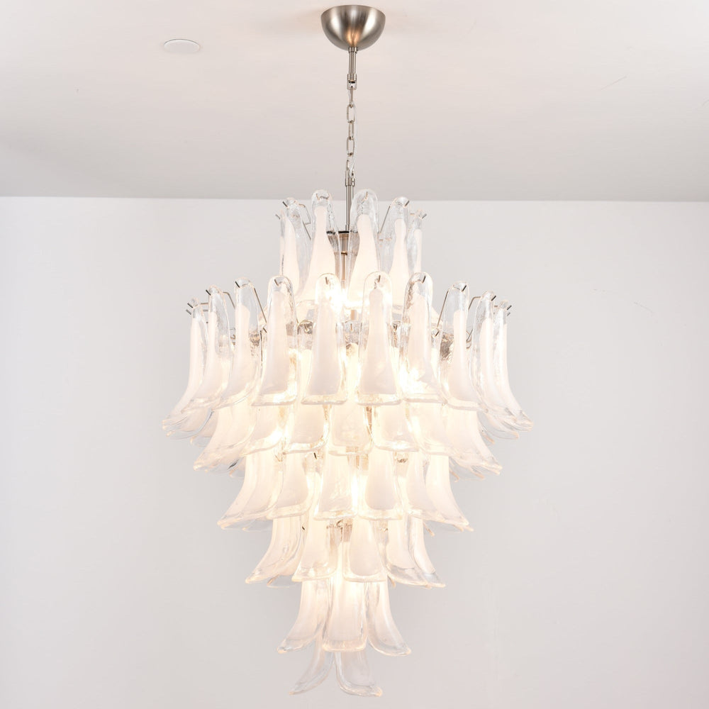 White Cloud Glass Petals Chandelier