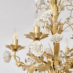 White Rose Crystal Chandelier