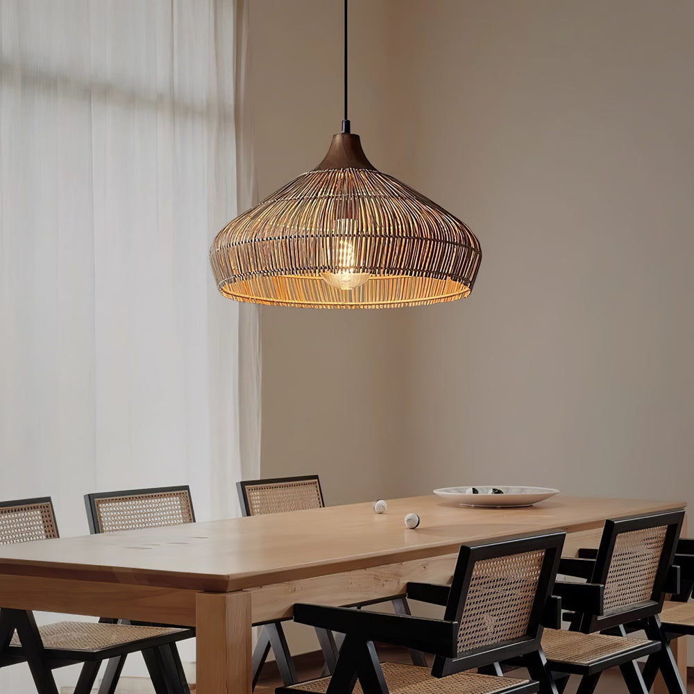 Wicker Rattan Pendant Light