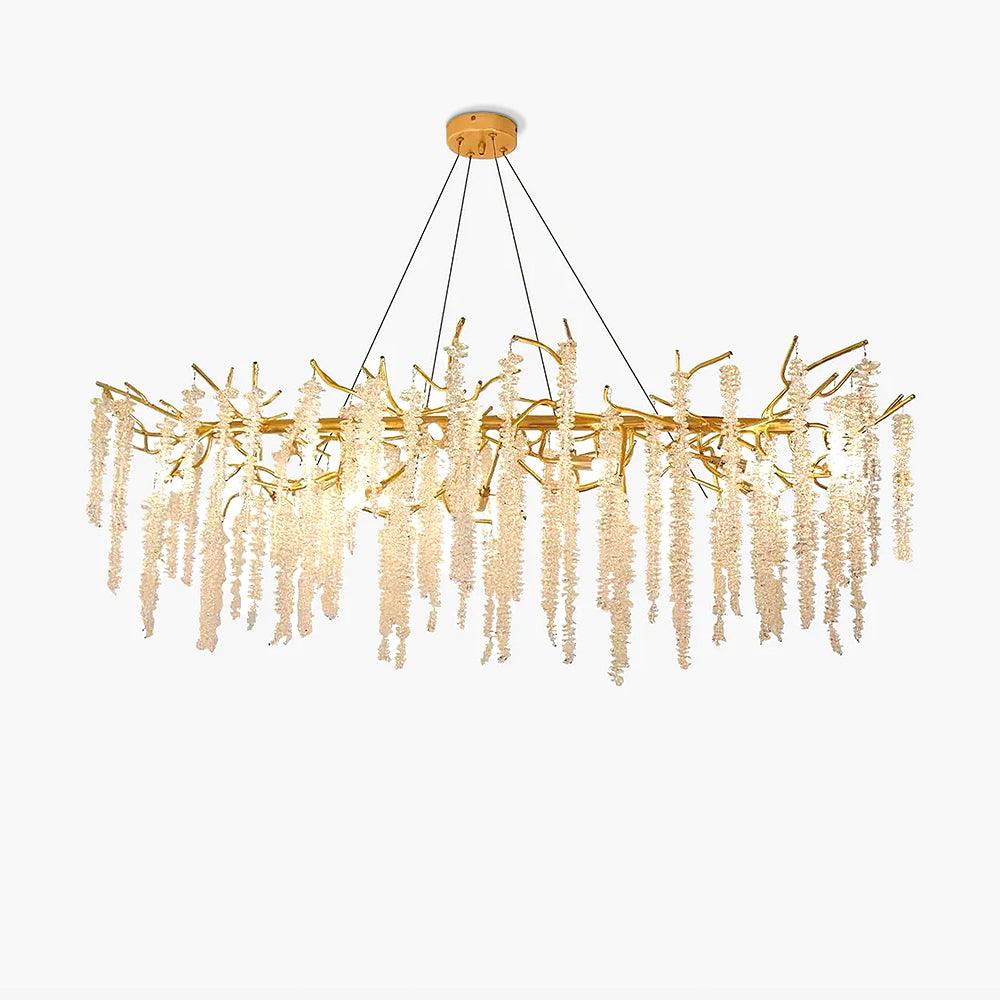Wisteria Bloom Crystal Chandelier – Gold & Crystal Statement
