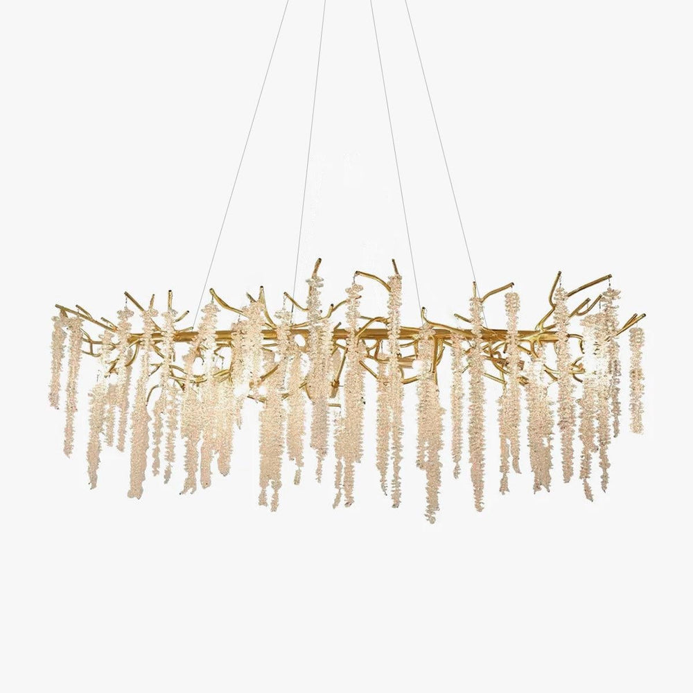 Wisteria Bloom Crystal Chandelier – Gold & Crystal Statement