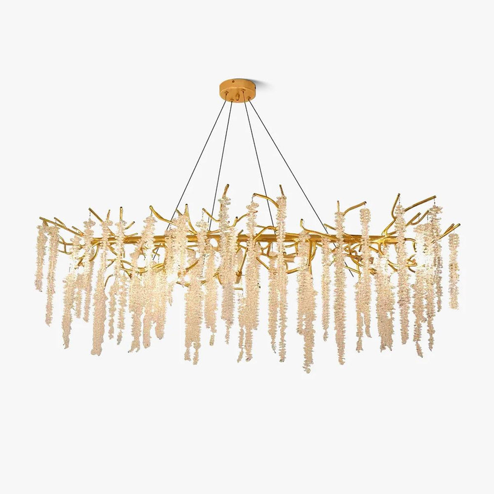 Wisteria Bloom Crystal Chandelier – Gold & Crystal Statement