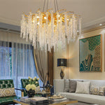 Wisteria Bloom Crystal Chandelier – Gold & Crystal Statement