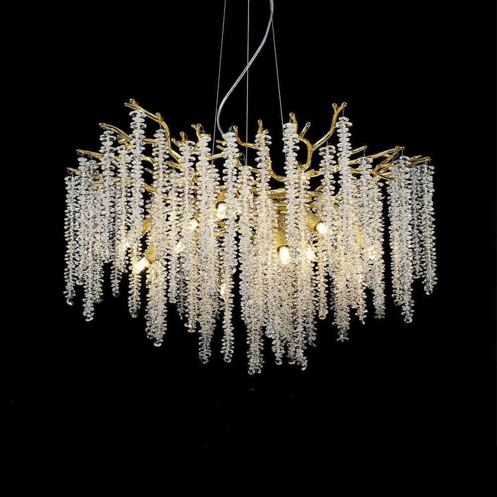 Wisteria Bloom Crystal Chandelier – Gold & Crystal Statement