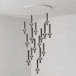 Wonder Glass Globe Suspension Lamp – Gold & Black Multi-Head