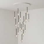 Wonder Glass Globe Suspension Lamp – Gold & Black Multi-Head
