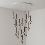 Wonder Glass Globe Suspension Lamp – Gold & Black Multi-Head