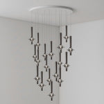 Wonder Glass Globe Suspension Lamp – Gold & Black Multi-Head