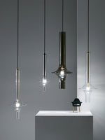 Wonder Glass Globe Suspension Lamp – Gold & Black Multi-Head