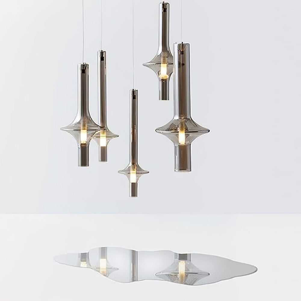 Wonder Glass Globe Suspension Lamp – Gold & Black Multi-Head