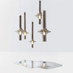 Wonder Glass Globe Suspension Lamp – Gold & Black Multi-Head