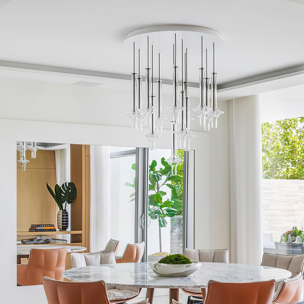 Wonder Glass Globe Suspension Lamp – Gold & Black Multi-Head