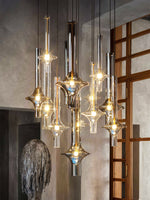 Wonder Glass Globe Suspension Lamp – Gold & Black Multi-Head