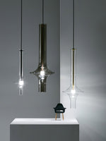 Wonder Glass Globe Suspension Lamp – Gold & Black Multi-Head