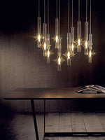 Wonder Glass Globe Suspension Lamp – Gold & Black Multi-Head