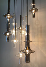 Wonder Glass Globe Suspension Lamp – Gold & Black Multi-Head