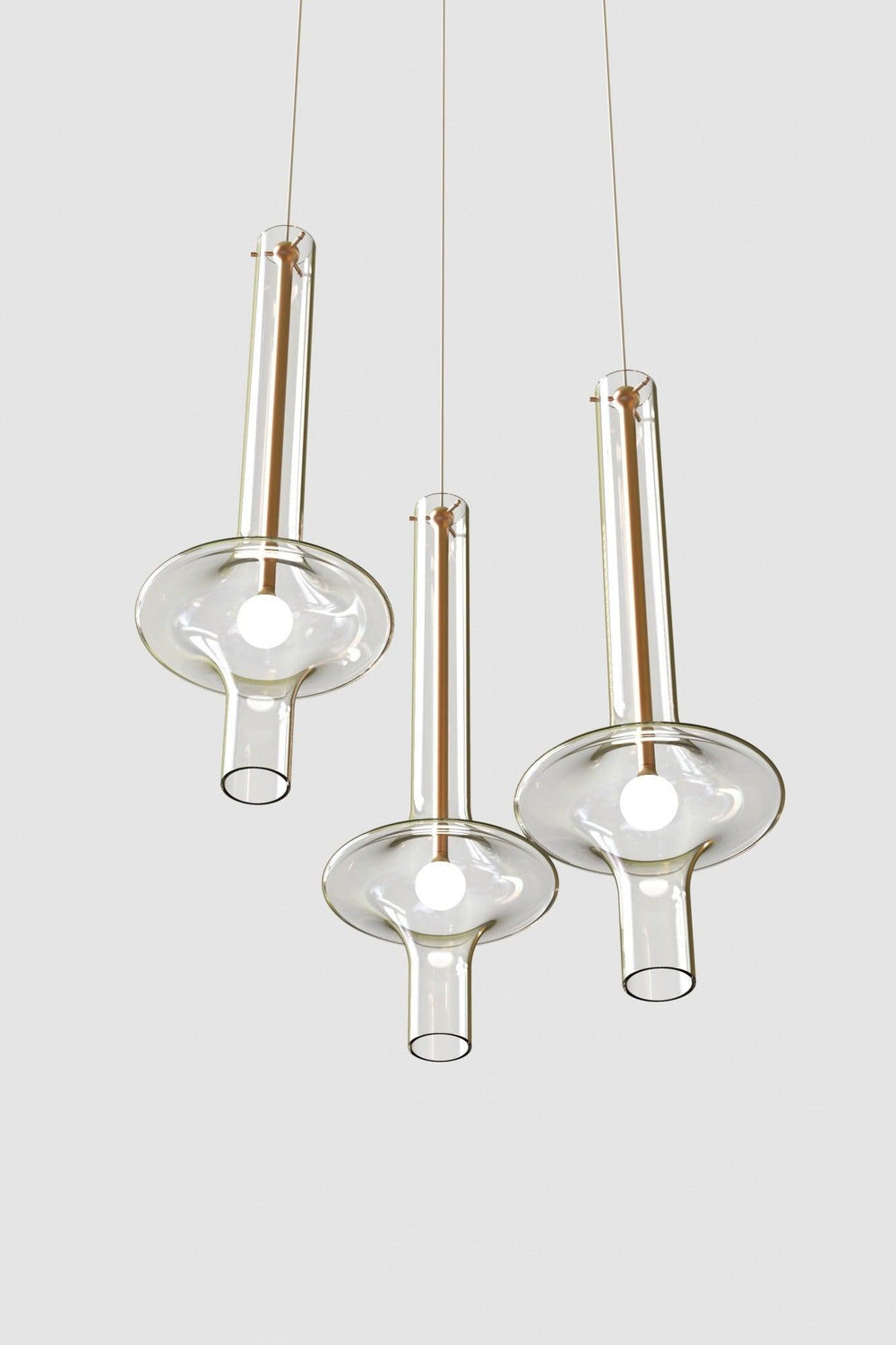 Wonder Glass Globe Suspension Lamp – Gold & Black Multi-Head