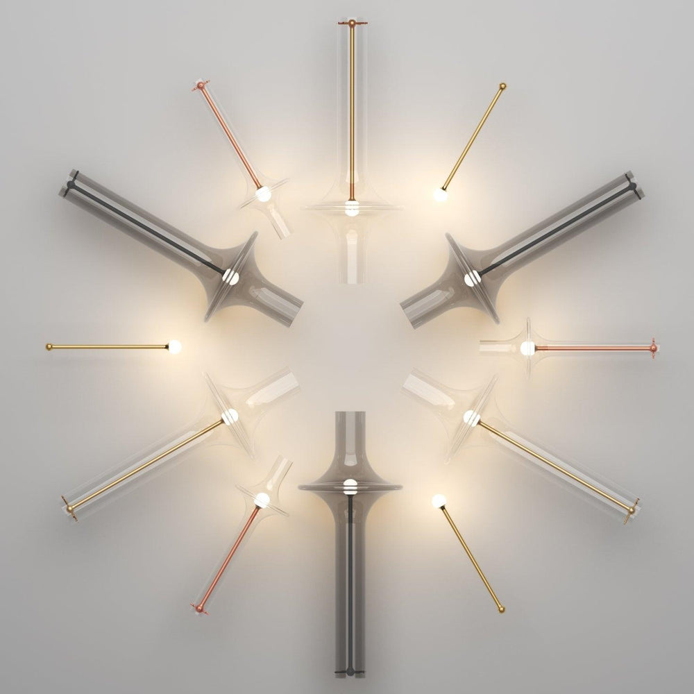 Wonder Glass Globe Suspension Lamp – Gold & Black Multi-Head